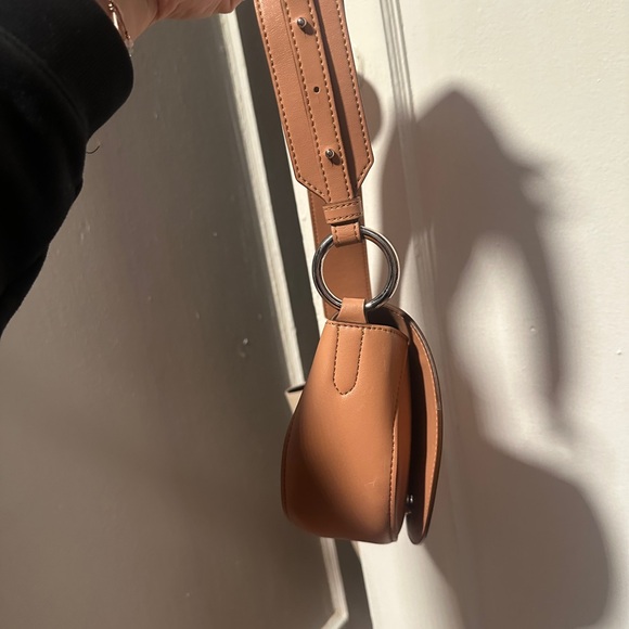 Stella McCartney Perforated Logo Saddle Bag Camel - Picture 6 of 13